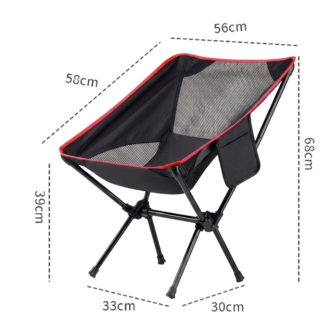 Lightweight Outdoor Folding Chair Camping Portable Seat High Back Fishing Chair